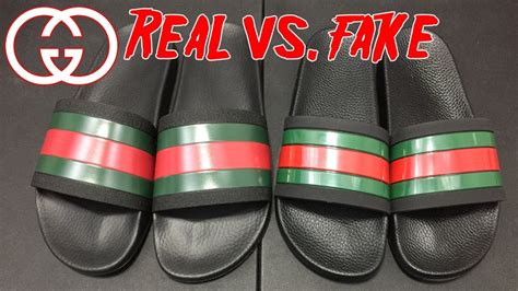 real gucci slides vs fake|gucci knockoff slides for men.